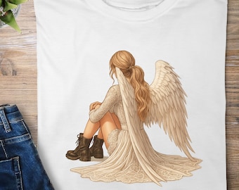 Angel Wings Art Print: Transparent PNG Design (Digital Download)