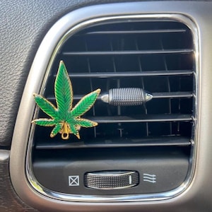 Cannabis Leaf Car Air Vent Clip, Stoner Gift