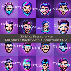 Digital Male Gamer Profile Picture Twitch Avatar Design Discord Profile Art Design Retro Pixel Style Profile Picture