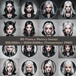Digital Girl Gamer Profile Picture Twitch Avatar Design Discord Profile Design Gothic Profile Picture PFP
