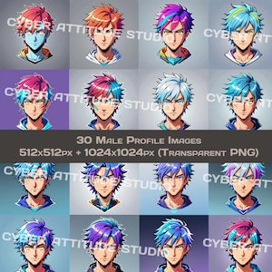 Digital Male Gamer Profile Picture Twitch Avatar Design Discord Profile Art Design Anime Style Profile Picture