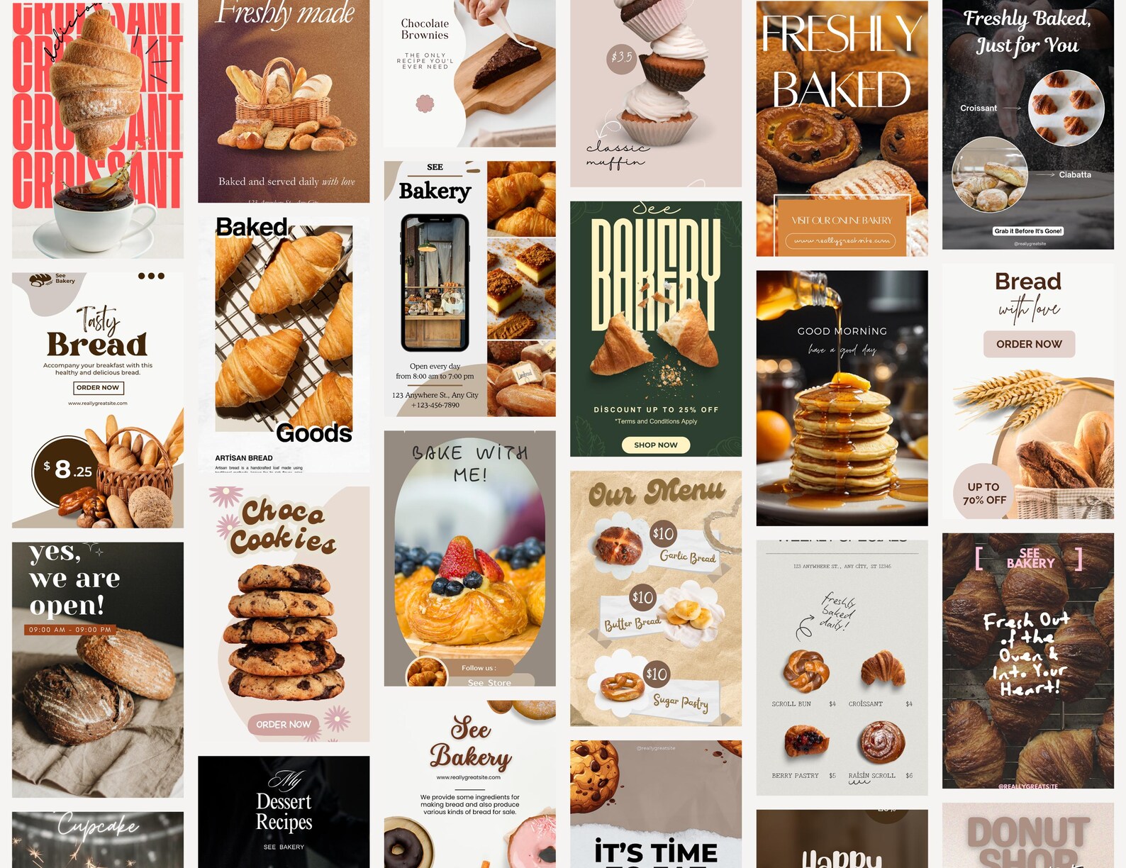 Bakery Blog Post Bakery Instagram Post - Story - Video Template, Bakery and Sweet Shop ...