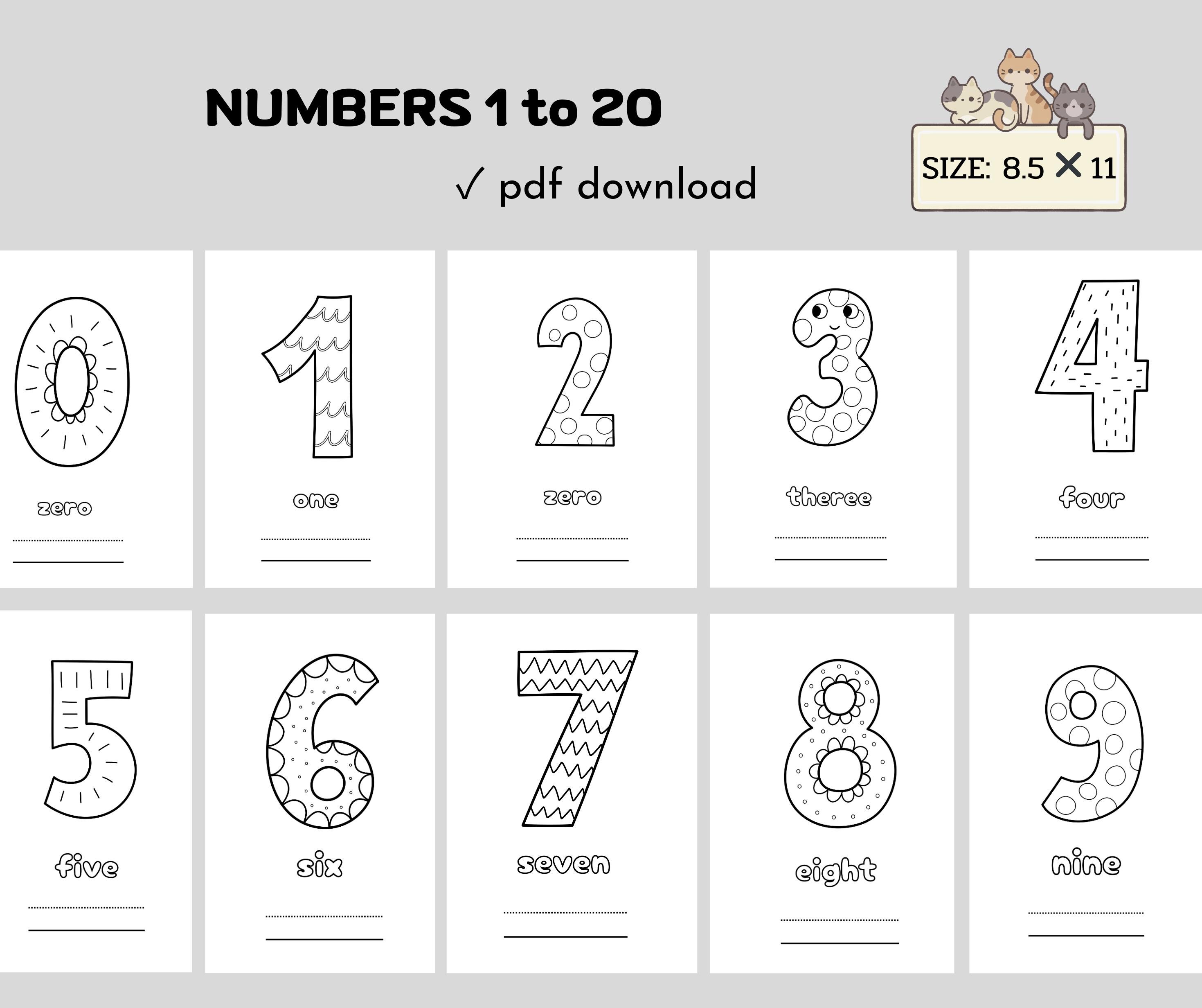Coloring Pages With Numbers and Letters for Babies, Printable Alphabet ...