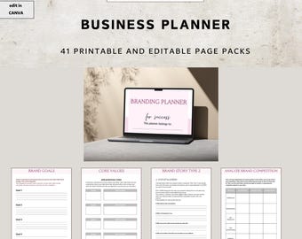 Minimalist Business Planner,Business Management and Strategy Planner,Printable Business Planner Suite,Customizable Business Planner Template