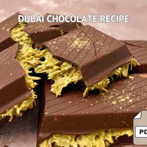 Dubai Chocolate Recipe | Delicious Dubai Chocolate PDF Guide | Explained with visuals | Digital Product