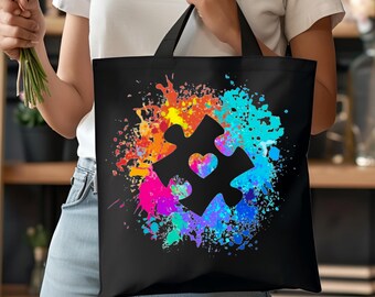 Autism Awareness DTF Transfer: Colorful Puzzle Piece Design, Neurodiversity Support Shirt – DIY