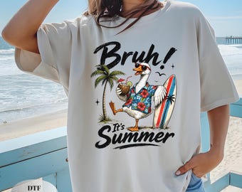 ¡Hermano! Es la transferencia de tabla de surf Summer Duck DTF (lista para imprimir).
