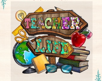 Western Teacher Life DTF Transfer - Ready to Press Shirt Design, DIY Gift