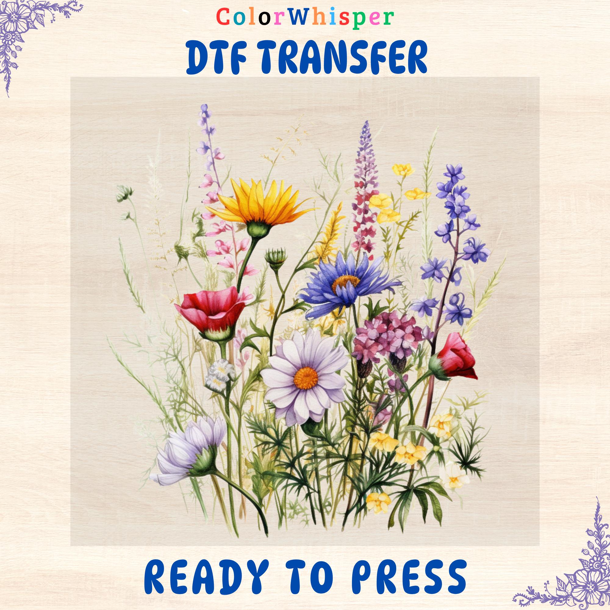 Wildflower DTF Transfer: Ready to Press Floral Shirt Design - Etsy