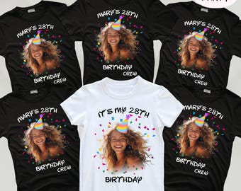 Personalización Birthday Crew DTF Transferencia: Despedida de soltera, Primer cumpleaños, Graduación, Fiesta fotográfica personalizada
