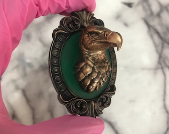 Gothic Vulture Frame – 3D Carrion Bird Wall Art – Macabre Mini Frame 3”, 6”, 8” – Dark Nature Decor – Occult Gift – Gothic Bird Art