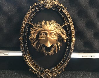 ¡Decoración de pared con marco 3D adornado de Laberinto de Fuego! ¡Artículo original de Laberinto hecho a mano!