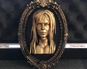 Decoración de pared con marco 3D adornado de Jareth, el laberinto. ¡Artículo original de Laberinto hecho a mano!