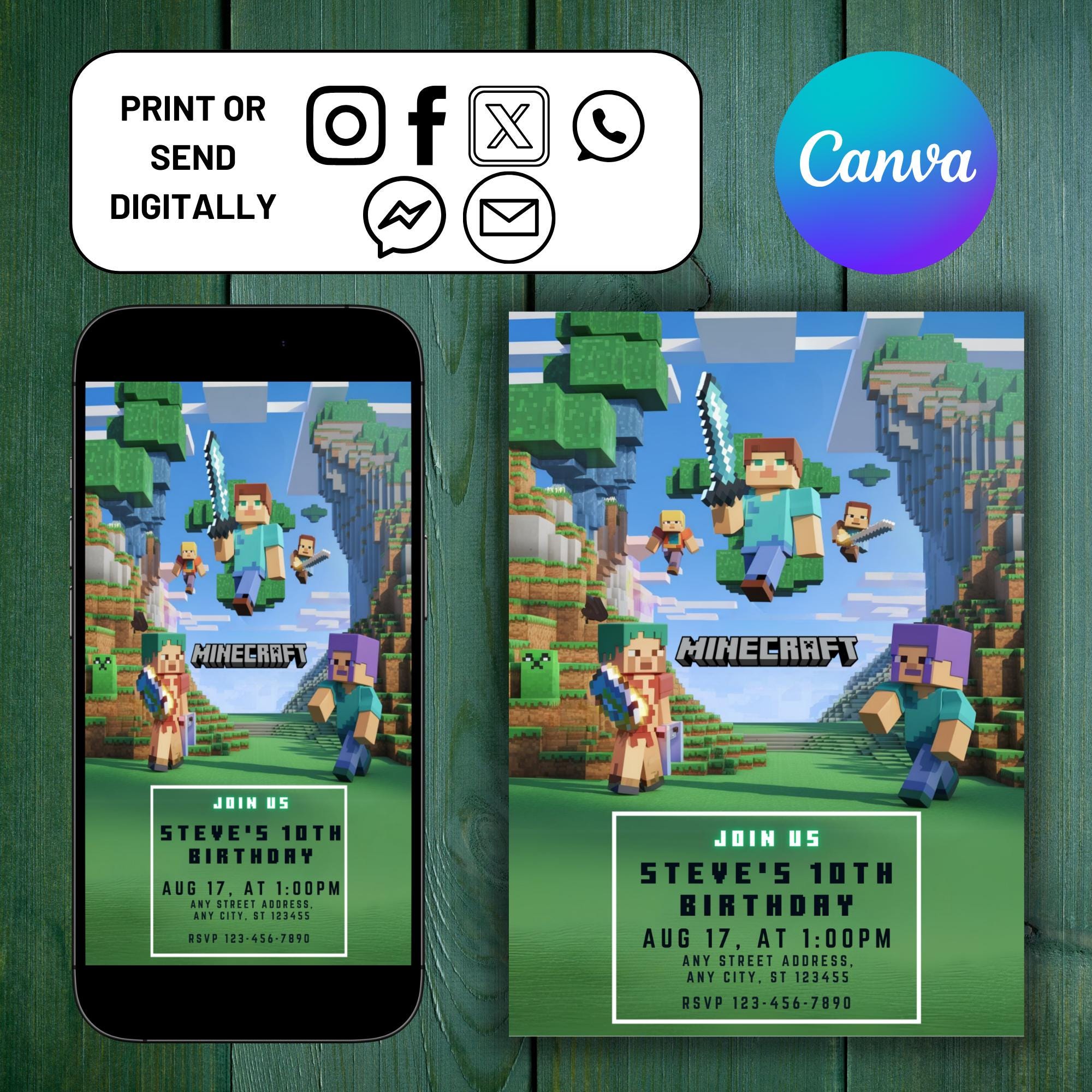Editable Minecrafter Invite