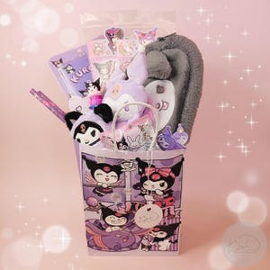 Kawaii Sanrio Treasure Bag Lucky Bag Surprise Bag – Cadeau mignon avec Kuromi, My Melody et Cinnamoroll (Kuromi)