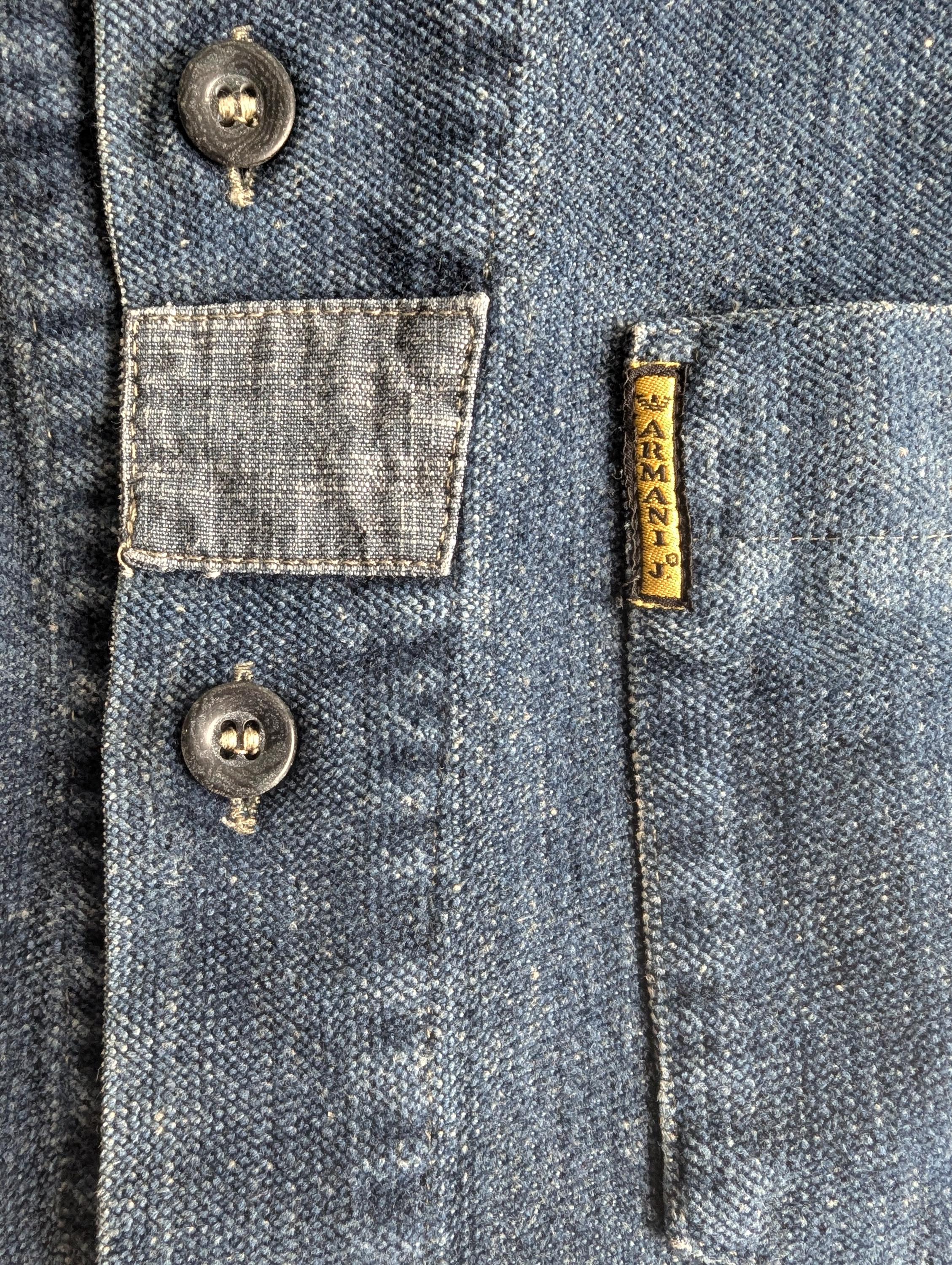 Armani Jeans 002 Indigo Serie Denim Shirt Large - Etsy