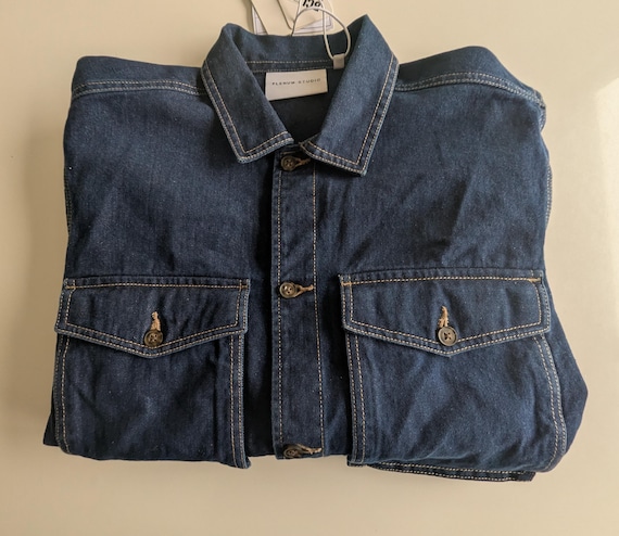 Plenum Studio Niko Dark Wash 12oz Denim Chore Jacket - Etsy