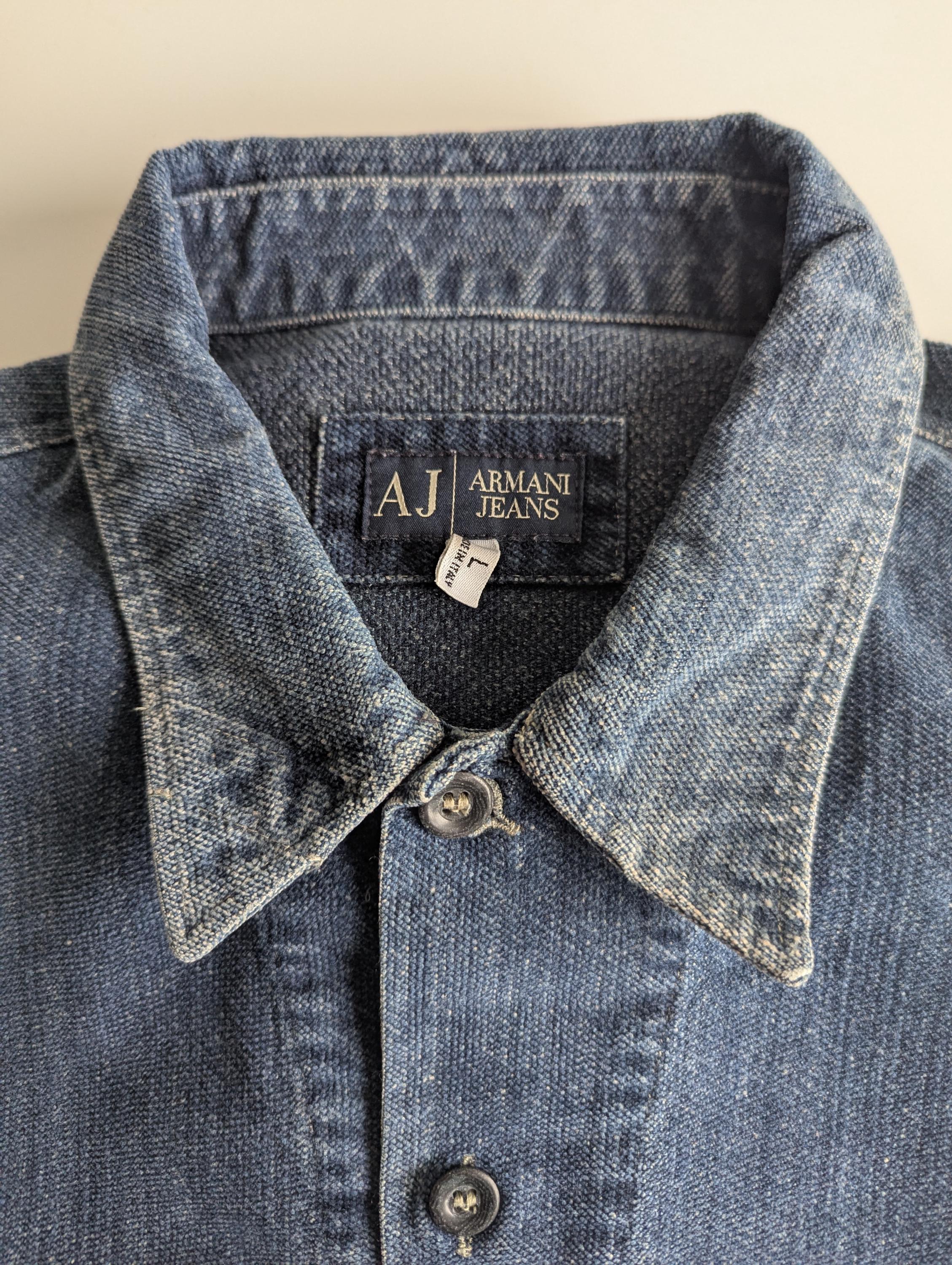 Armani Jeans 002 Indigo Serie Denim Shirt Large - Etsy