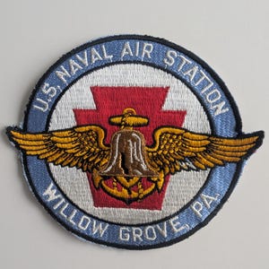 Parche bordado Gemsco de la Estación Naval de EE. UU. de Willow Grove (antiguo).