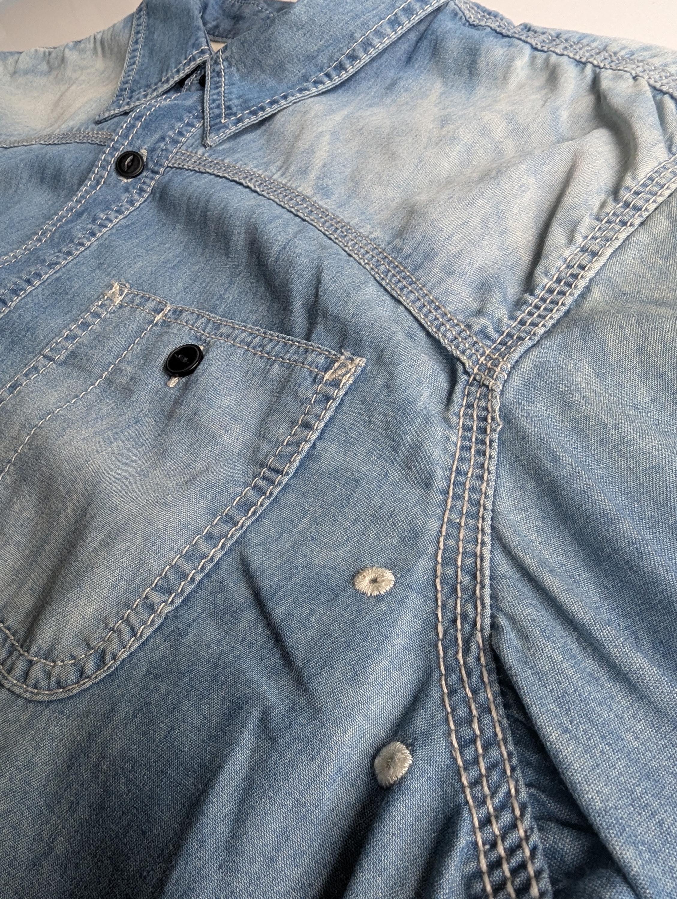トップス Schott / custom denim western shirts Schott NYC Western Denim Shirt Large - Etsy Canada
