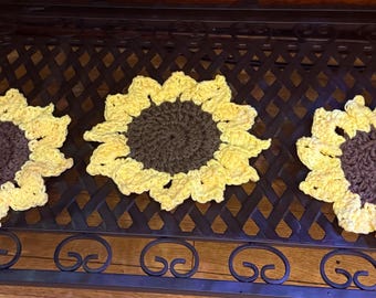 sunflower coasters