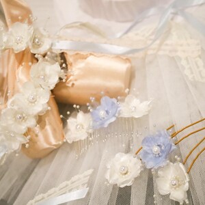 Giselle bridal bridals wedding headpiece gold double layer floral crystal pearl Giselle Bridals | Giselle Bridals Headpieces main image 4
