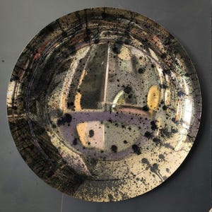 Contemporary concave bronze tumbled stained mirror concave glass