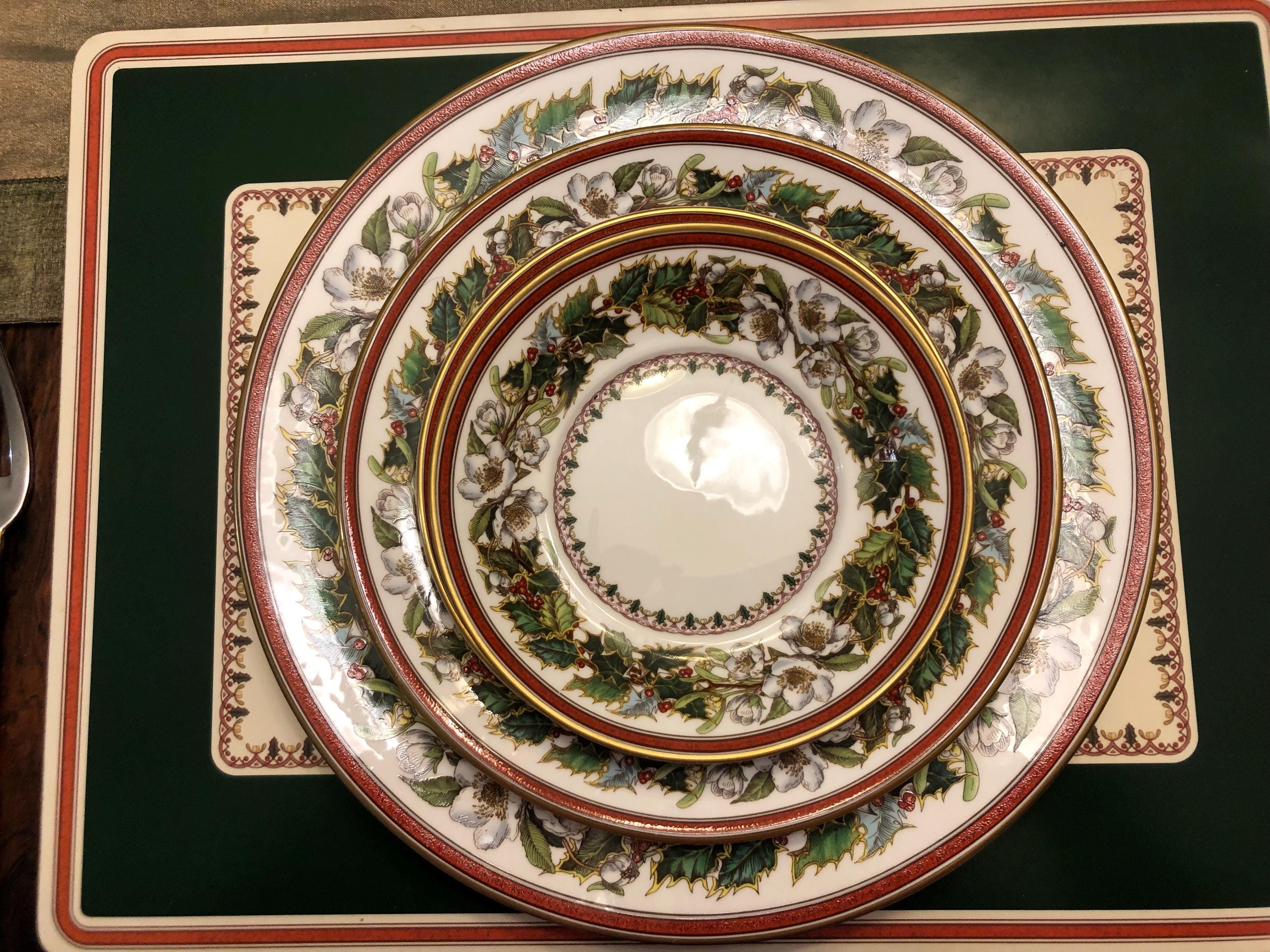 Spode Christmas Rose China (england) Vintage 5 Piece Place Setting