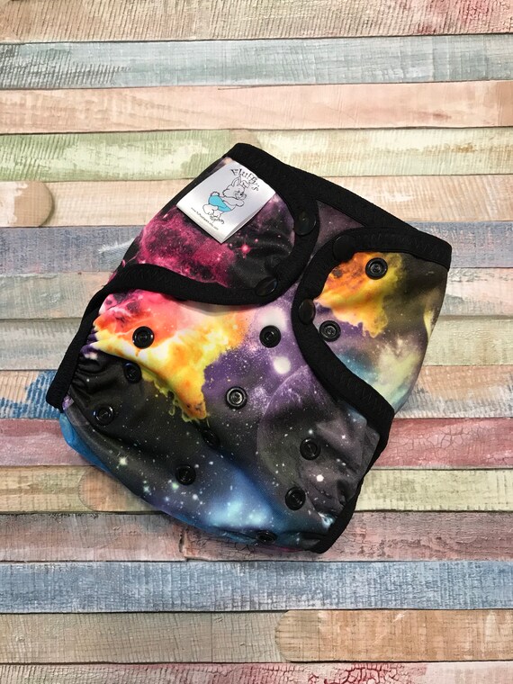 Galaxy Polyester PUL Cloth Diaper Cover With Aplix Hook & Loop Etsy