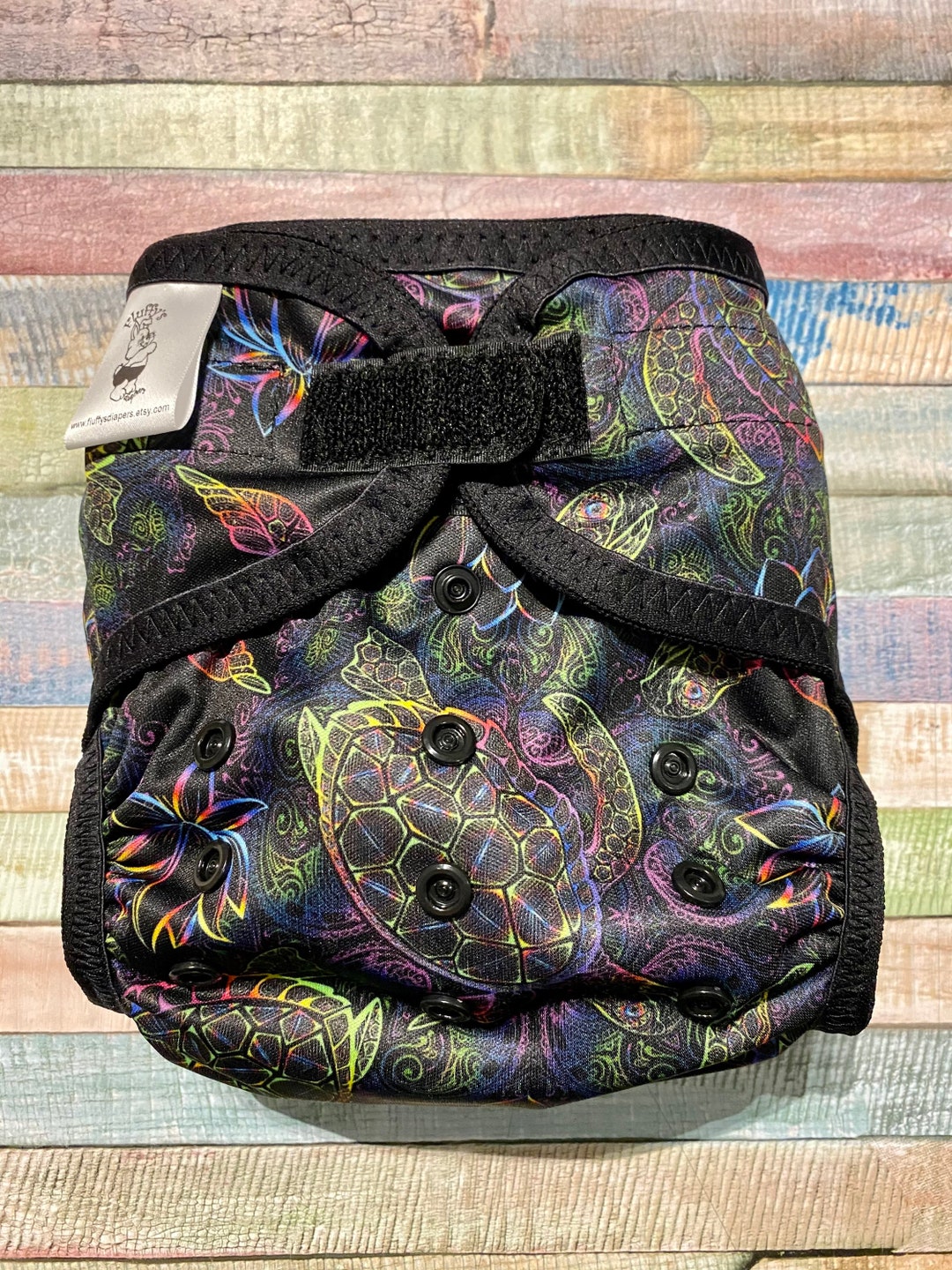 Turtle Daipers Rainbow Sea Turtle PUL Cloth Diaper Cover XS/NB, Small, Medium, Large ...