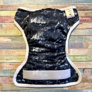 Constellations Cloth Diaper Cover With Hook & Loop or Snaps You Pick Size XS/Newborn, Small, Medium, Large, or One Size