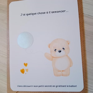 Rubbelkarte zur Bekanntgabe des Geschlechts des Babys
