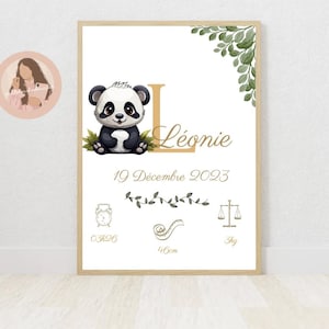Póster del nacimiento del panda