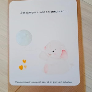 Tarjeta para rascar para revelar el género del bebé