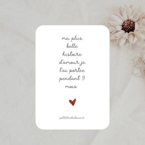 Carte citation "ma plus belle histoire d'amour"