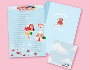 Set de papelería Ponyo en el acantilado - Studio Ghibli