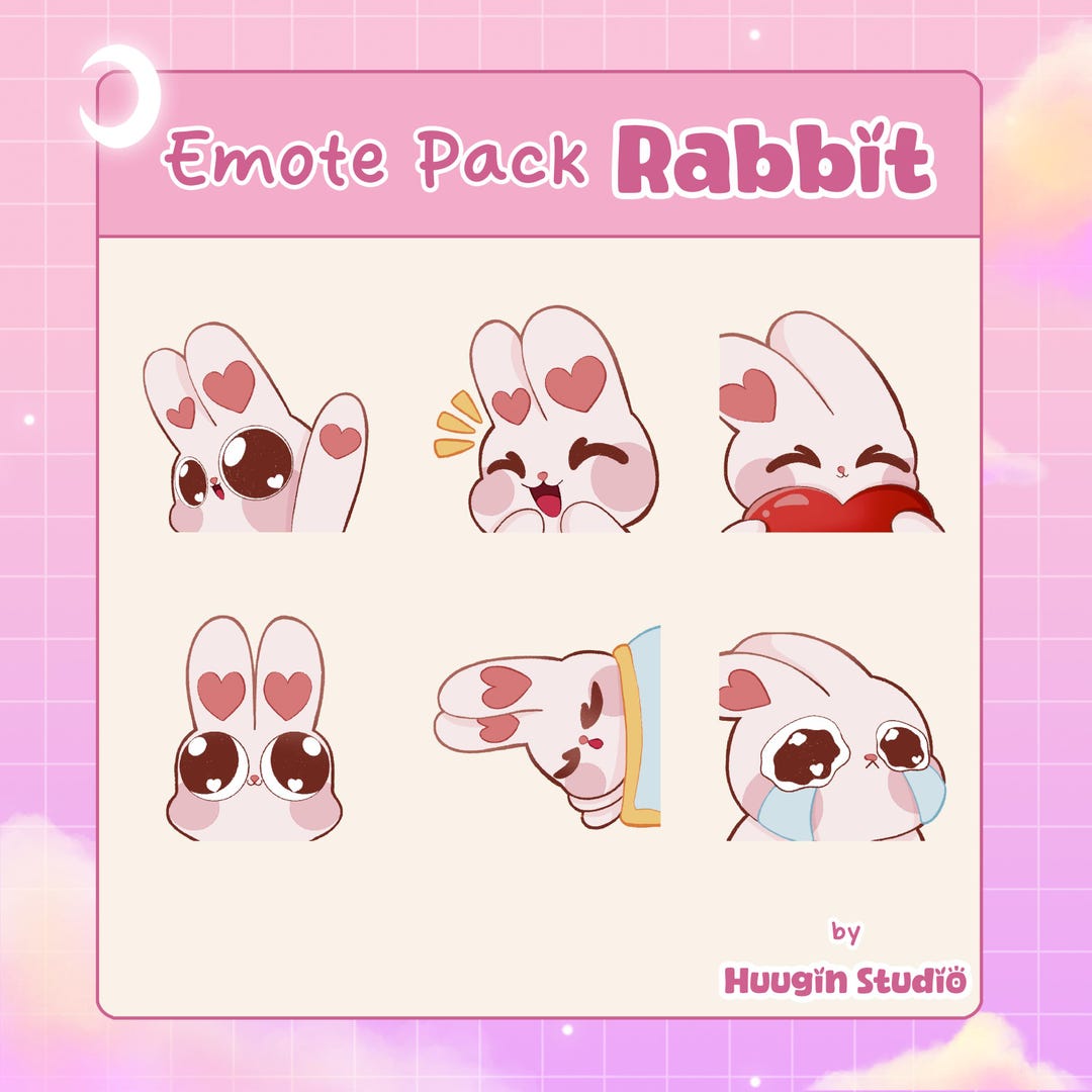 Wicked Rabbit Emotes Rabbit Emotes Pack – 6 Twitch Emotes | Discord | Youtube - Etsy Canada