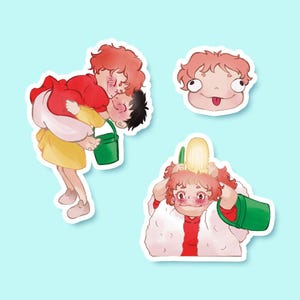 Pegatinas de Ponyo en el acantilado - Studio Ghibli imagen 1