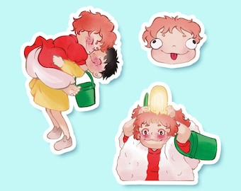 Ponyo på klippan-klistermärken - Studio Ghibli