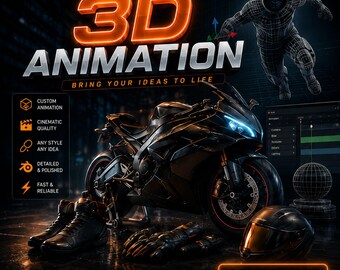 Benutzerdefinierte 3D-Animationsservice | Produktanimation | Charakteranimation | 3D-Modellierung & Erscheinungsbild | Blender Animation