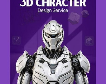 Custom 3D Character Design, Realistic 3D Vtubers Model, 3D Modeling Service for Games, 3d design  3D Rendering, 3D Sculpting, 3D Commission