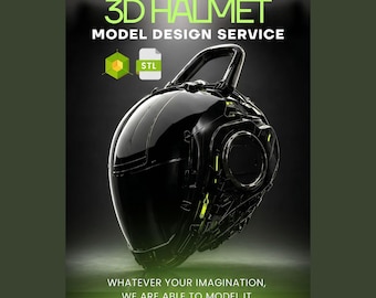 Custom 3D Helmet Modeling Service, STL OBJ FBX 3D Print Files, Sci Fi Armor, Cosplay Mask, Game Asset Design & Rendering