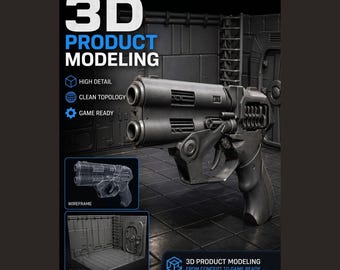 Custom 3D Product Modeling Service, Hard Surface Modeling, Game Asset Design, Environment Model, Prototype Rendering