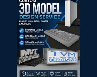 Custom 3D Modeling Service, Product Visualization & Design, 3D Rendering, Brand Mockups, Digital Assets, Commercial Presentation Models