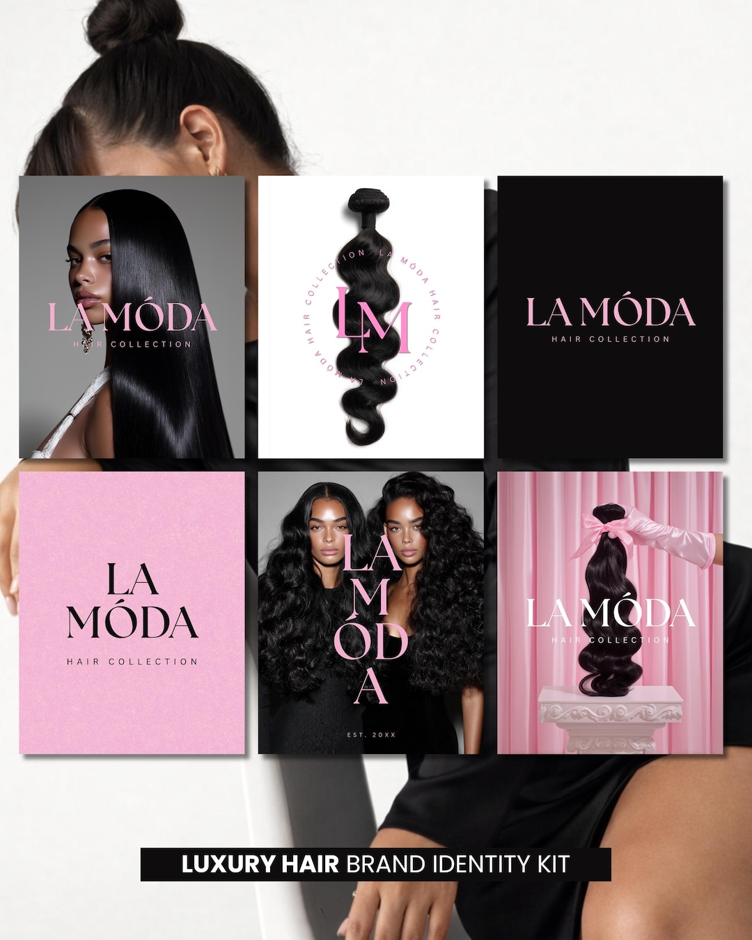 Brand Identity for Hair Business Pre Designed Brand Kit for Lace Wig ...