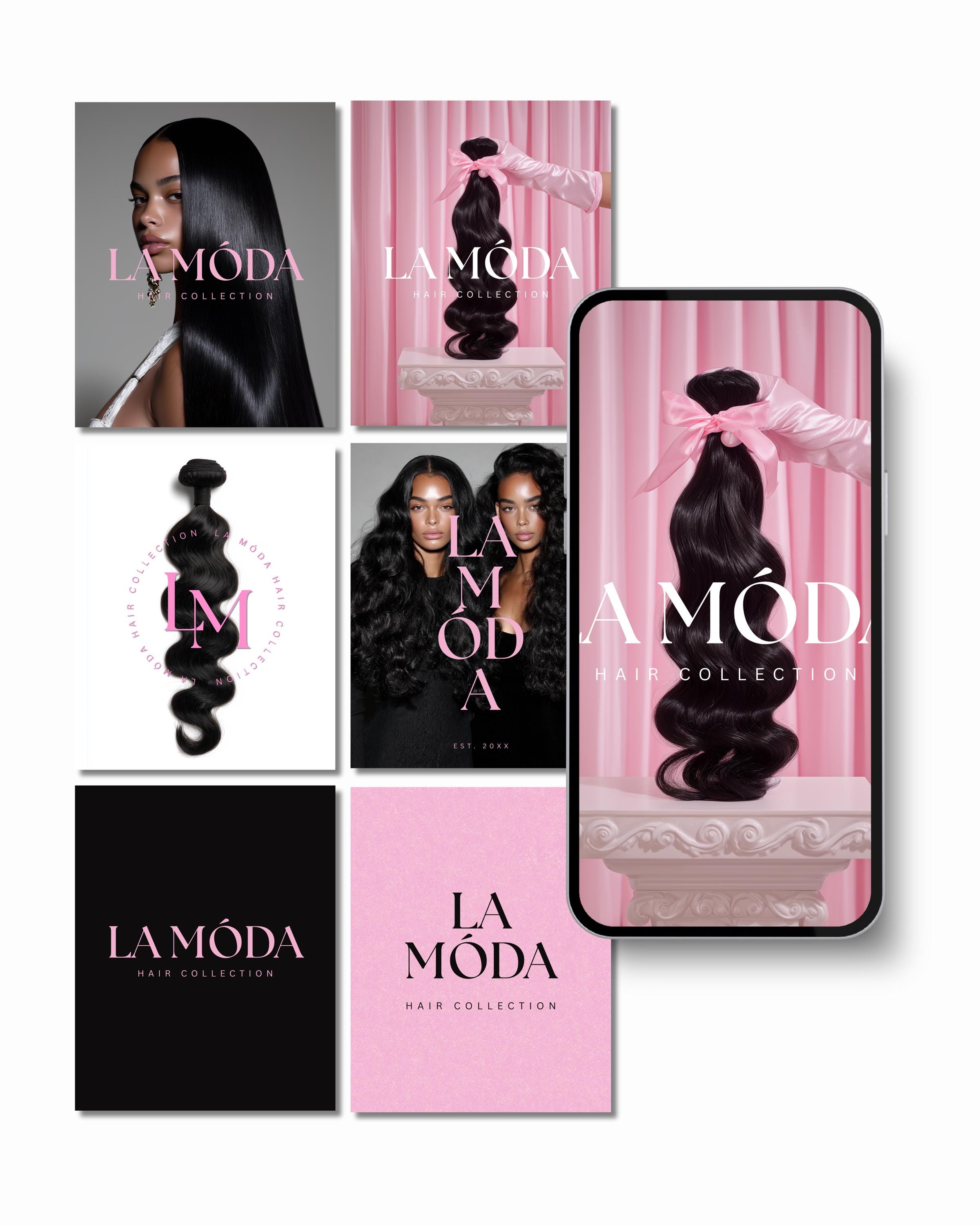 Brand Identity for Hair Business Pre Designed Brand Kit for Lace Wig ...