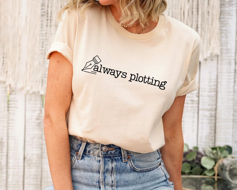 Always Plotting Sweatshirt, Funny Story Writing Sweatshirt, Writer Shirt, Cozy Gift for Writer Author Novelist Screenwriter, Writer Sweatshirt, Author Hoodie, Novelist Shirt, Novel Writer, Bookworm Shirt, Author Gifts, Journalist Gift