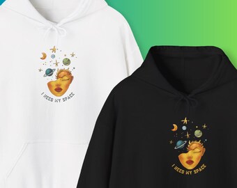I Need My Space Hoodie: Unisex Celestial Design