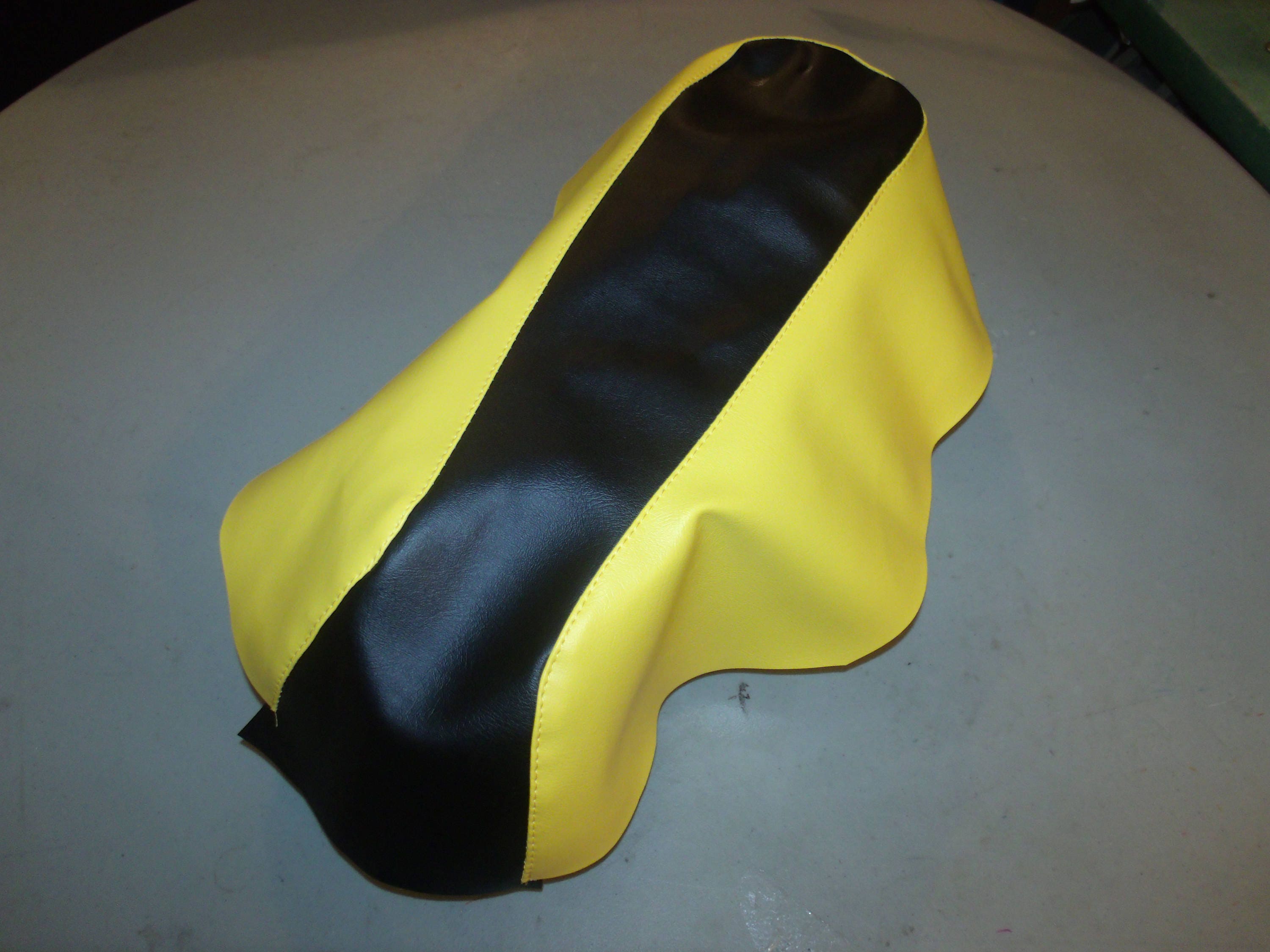 Motovox MBX10 Mini Bike Seat Upholstery Black with Yellow Etsy
