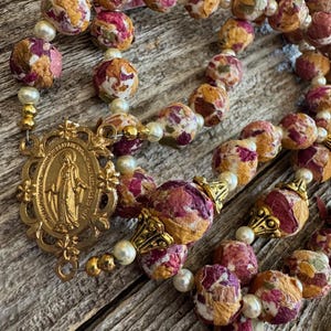 Custom Handmade Dry Flower Full Rosary (using your flowers!)